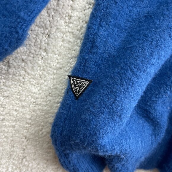 Guess Blue Sweater Men Size Small Mohair / Wool + Blend Pullover Jumper Knit - Picture 14 of 16